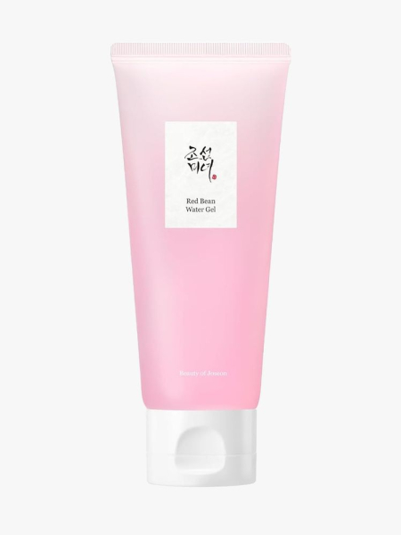 Beauty of Joseon Red Bean Water Gel in branded tube component on a light gray background